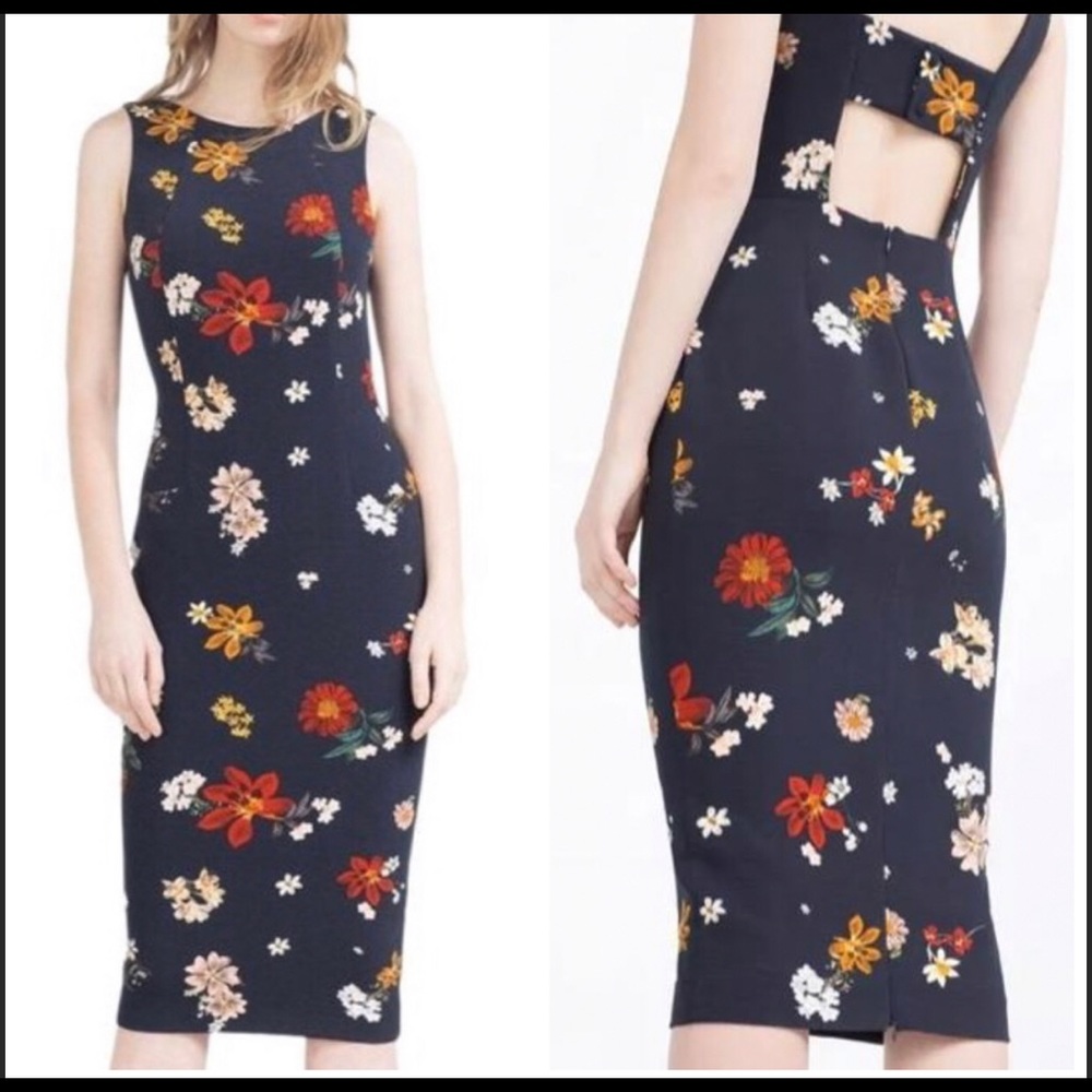 NWT ZARA FLORAL TUBE DRESS - Picture 1 of 6
